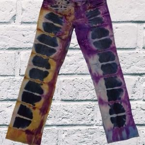 Upcycled tie dye jeans